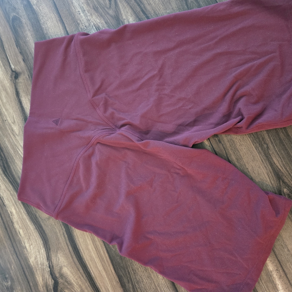Burgundy High-Waisted Shorts